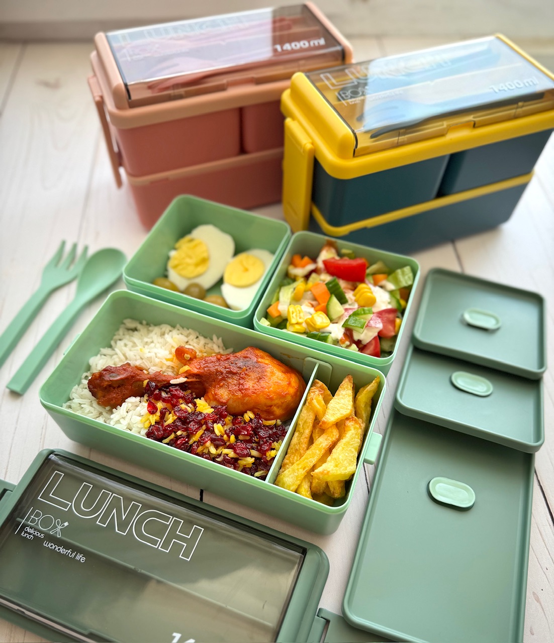 لانچ باکس ۳تکه کاربردی