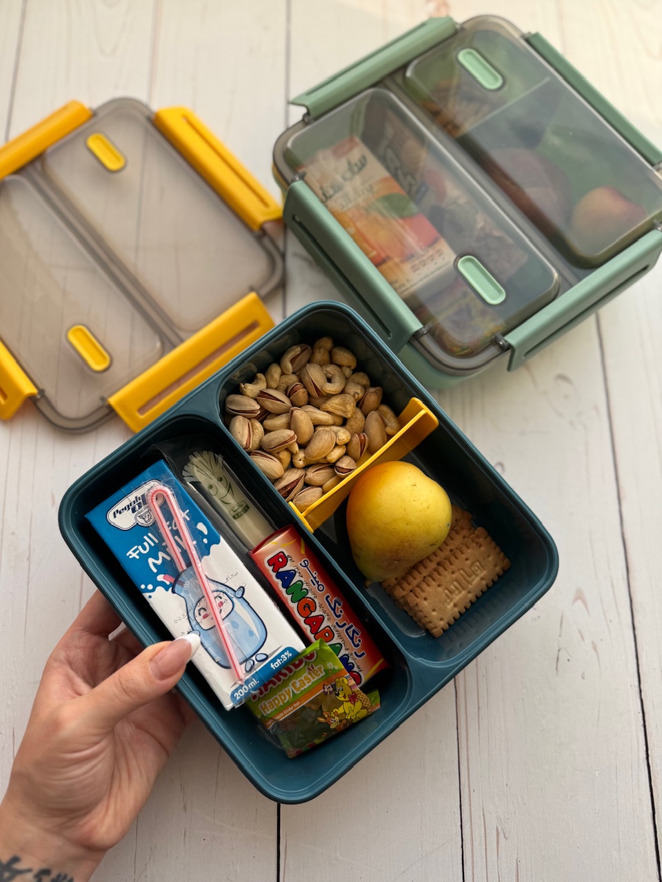 اسنک باکس چند قسمتی مربع